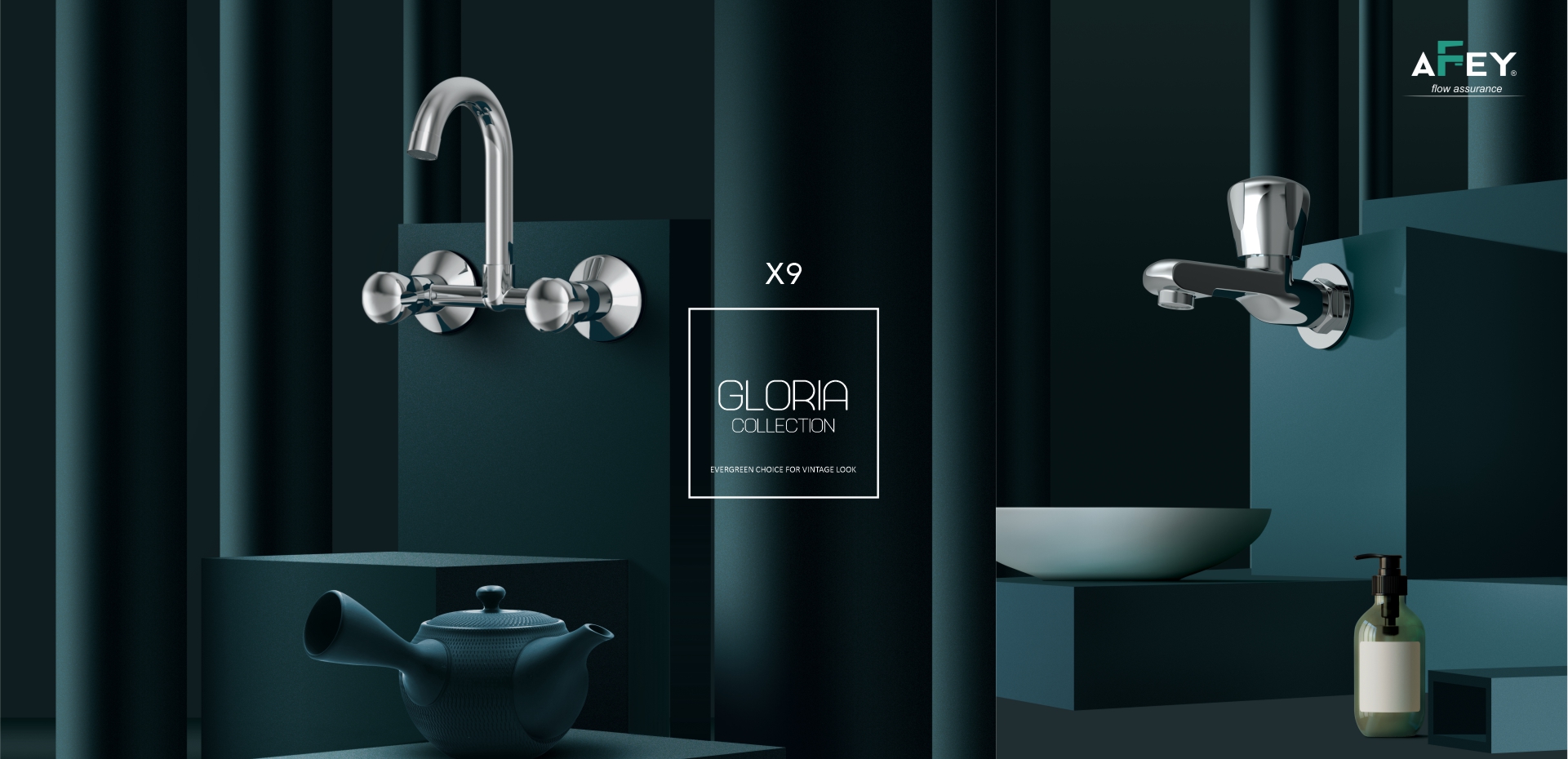 GLORIA Faucets, CP Fittings Collection from AFEY Faucets